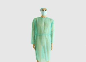 China Economical Disposable Isolation Gowns PP Coated PE Material For Visit Coat wholesale