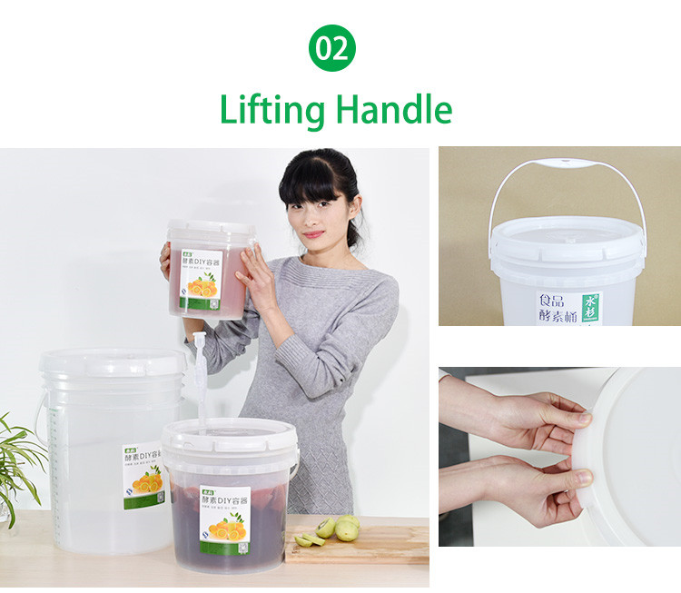 Eco-Friendly 5L Capacity Brewery Equipment Wine Barrels Plastic Enzyme Bucket Beer Keg With Tap