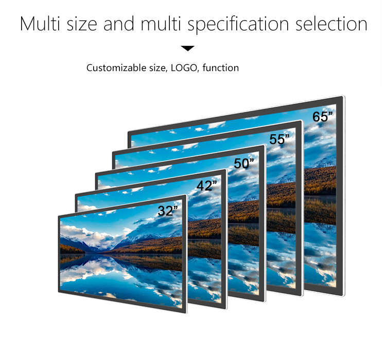 Touch Screen Wall Mount 500nits LCD Digital Signage Display