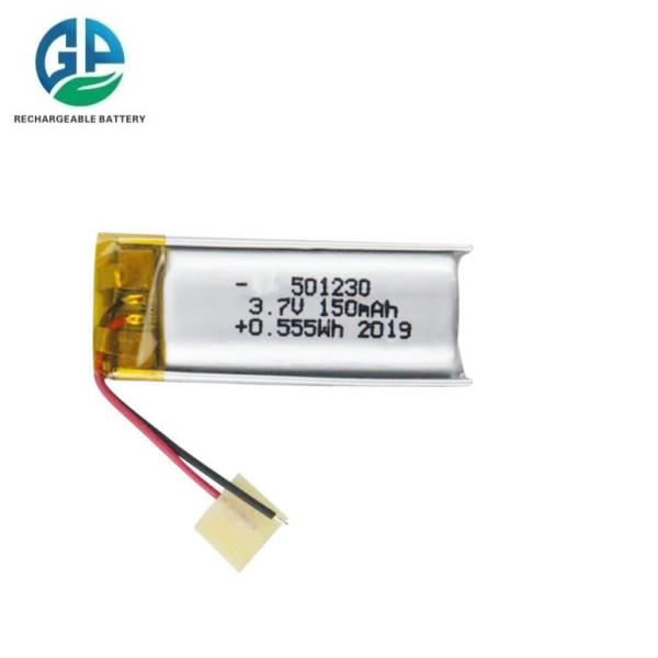 KC Approved Rechargeable Lithium Polymer Battery 3.7V 150mAh With PCB Wires 150mAh 501230 3.7v