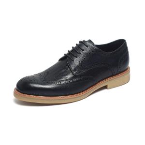 China Durable Comfortable Black Mens Breathable Leather Shoes wholesale
