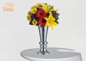 China Trumpet Centerpiece Table Vases Homewares Decorative Items Mosaic Glass Vases Fiberglass Vases wholesale