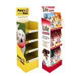 Dog Cat Product Clean Toy Food Wood Half Pallet Floor Display Stand Pet Shop