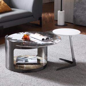 China Alkali Resistant Rock Plate Nesting Coffee Table Modern Circular Shape wholesale