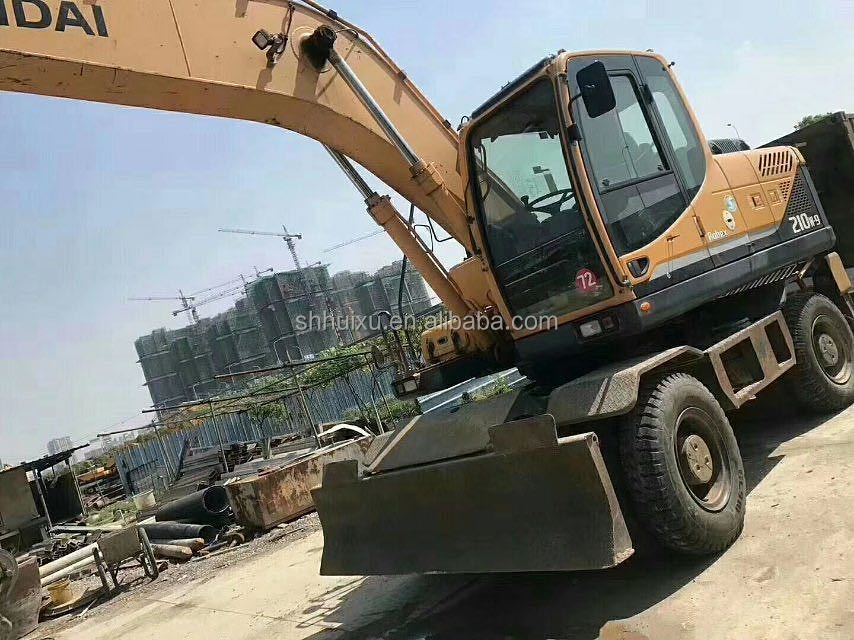 used high quality wheel excavator hyundai 210-7/second hand wheel excavator Hyundai 210-7 on sale