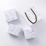 Pendant Earring Bracelet Rings Necklace Packaging Box Marble Patterned Paper