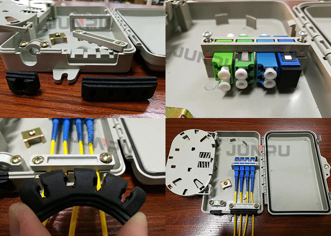 4 Port Fiber Optic Distribution Box Ftth Termination Box With SC Adapter
