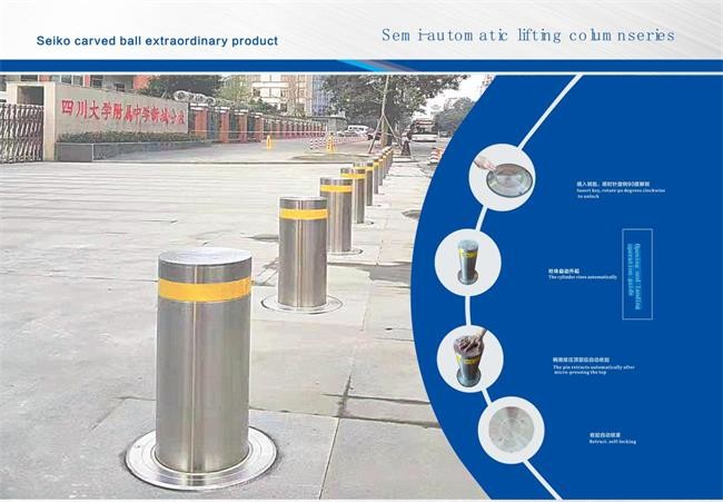 Automatic Bollard System 600mm Interception Height Lift Assist Bollards