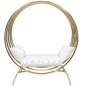 China Classic Wedding Couple Sofa Set Round Wedding Throne Birdcage Chair wholesale