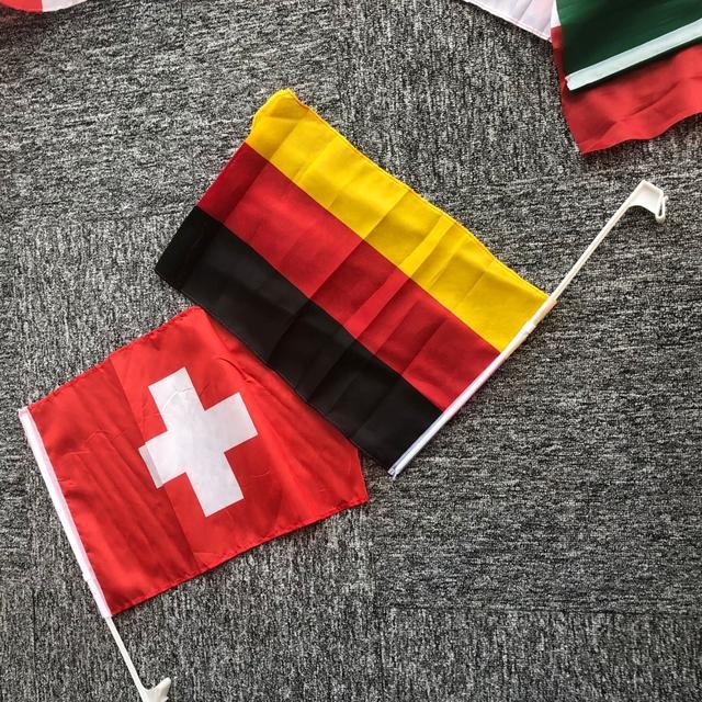 30X45cm Outdoor Country Flags , Polyester Hanging Solid Color Car Flags