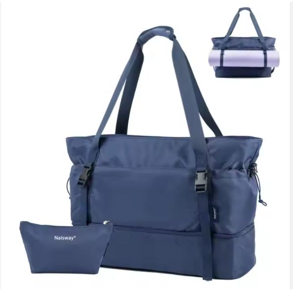 Women's travel backpack for trips, handbag, backpack, with shoe compartment and wet pocket, yoga mat bag, overnight weekend bag