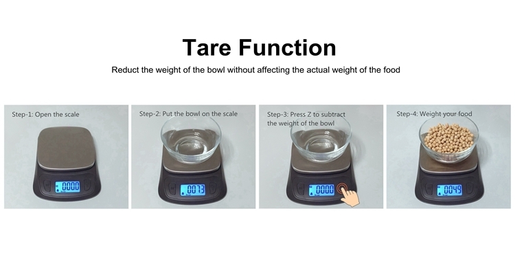 Camry Stainless Steel Smart 5kg/1g Digital Kitchen Balance Touch Button Weighing Scales for Weight Measuring and Balance