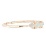 Art Unique 925 Sterling Silver Natural Blue Raw Moonstone Ring Moonstone Jewelry