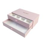 Luxury Pink Custom Logo Slide Drawer Women Necklace Ring Jewelry Box Set