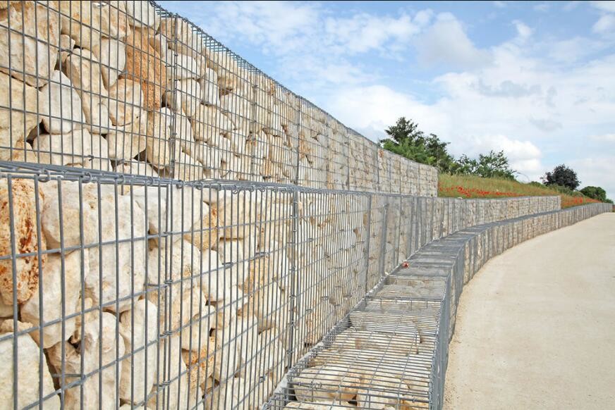 Construction Galvanized Gabion Baskets Retaining Wall 4.0mm-5.0mm Wire Gauge
