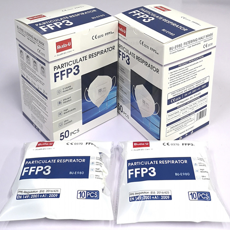 Earloops FFP3 Protective Mask , Particles Filtering Half Face Mask Respirator , FFP3 Face Mask 99% Filtration Efficiency
