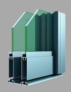 China Double Glass Aluminium Door And Window Frames 6000 Series High Strength wholesale