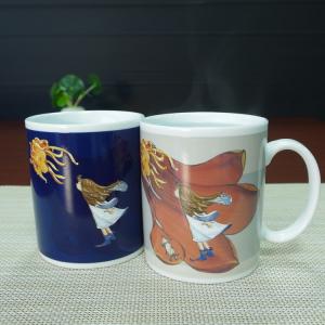 China Customized LOGO color changing ceramic coffee mug As your request wholesale