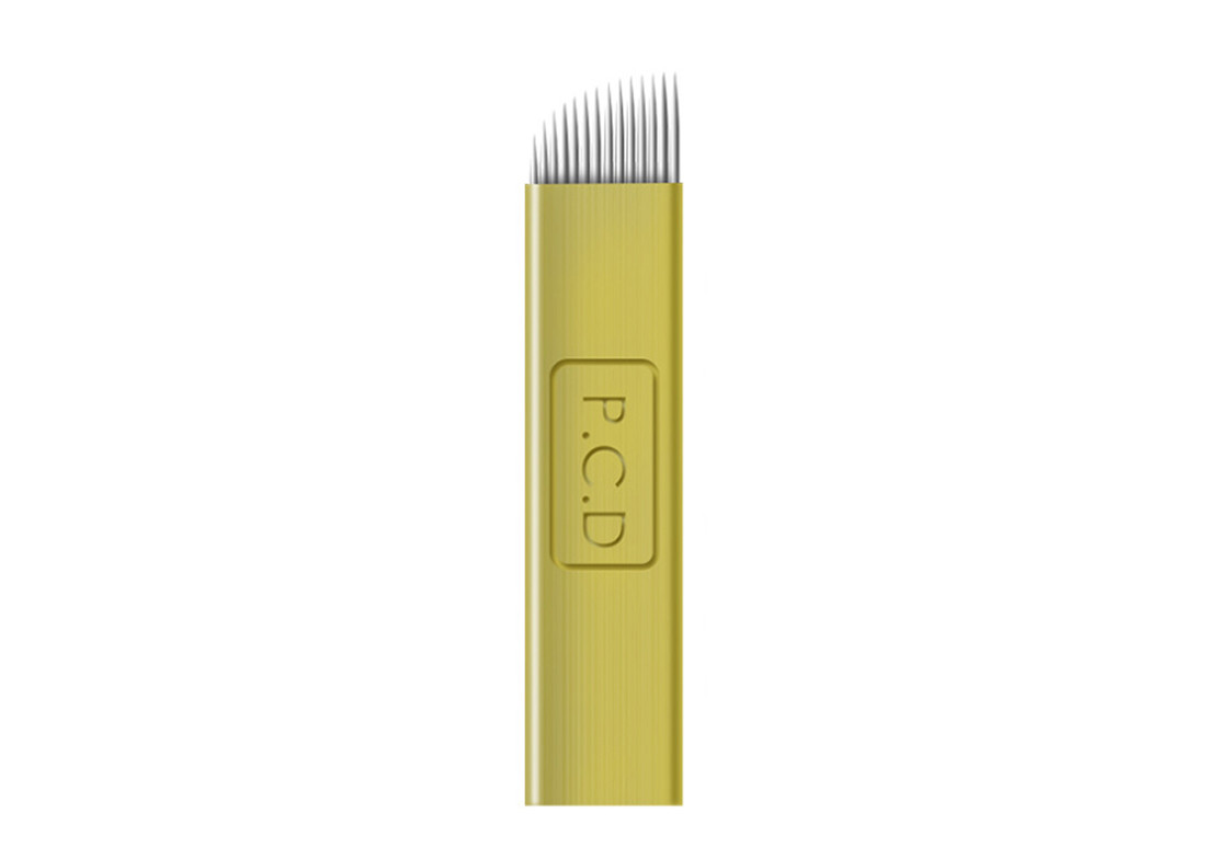 Stainless Steel 12pin/14pin/U18 PCD Microblading Manual Eyebrows Tattoo Blade Sloped Needles