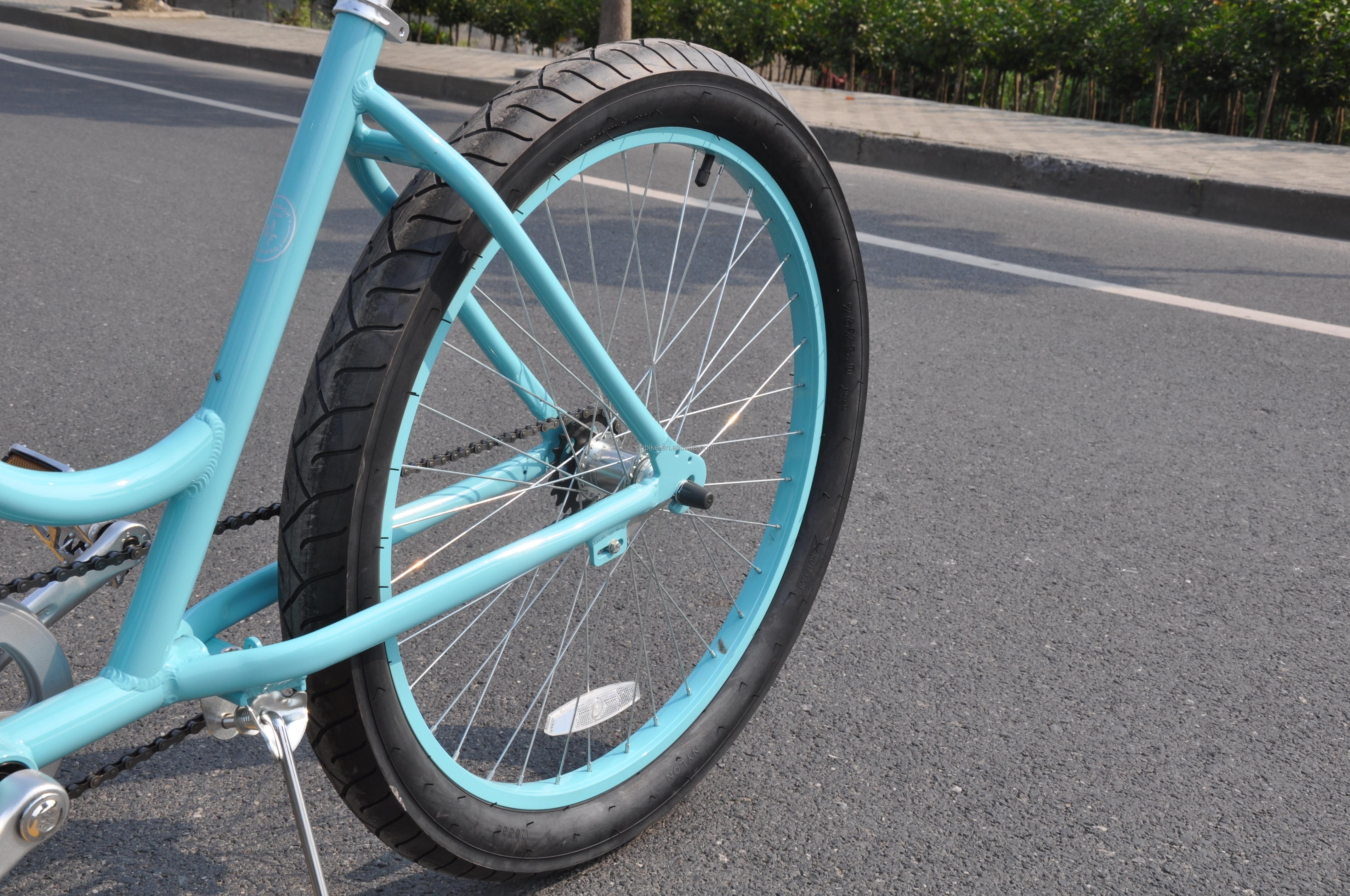 120kg Load Capacity 29" 3.0 Tire 7 Speed Aluminum Step Thru Lady Beach Cruiser Bicycle