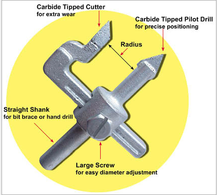 Adjustable TCT Hole Saw 20-90mm for Marble Tile Cutting