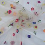 160CM Embroidery Good Nylon Soft Mesh Dress Fabric Tulle Lace