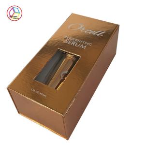 China Boutique Makeup Packaging Boxes Gold Color Plastic Insert OEM Service wholesale