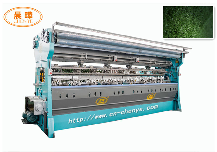TUV Artificial Grass Mat Making Machine Playground Synthetic Grass Warp Knitting