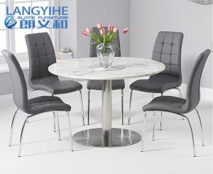 China White Oem Odm Circle Marble Dining Table 120cm wholesale