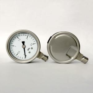 China SS 316 2.5 MPa Glycol Filled Pressure Gauge 16 Bar NPT Radial Connection wholesale