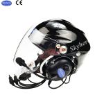 Black Aviation helmet high quality aircraft helmet light fly helmet for sale
