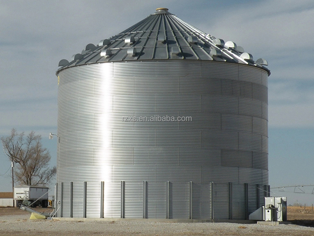 STGF50 5000 Ton Maize Rice Wheat Storage Machine Spiral Ventilation Corrugated Steel Grain Silo