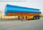 40m3 Stainless Steel Fuel Tanker Semi Trailer 3 Axles For Diesel ,Oil , Gasoline