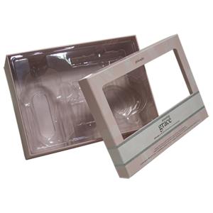 China Two Piece Cosmetic Gift Box Packaging with PVC window wholesale