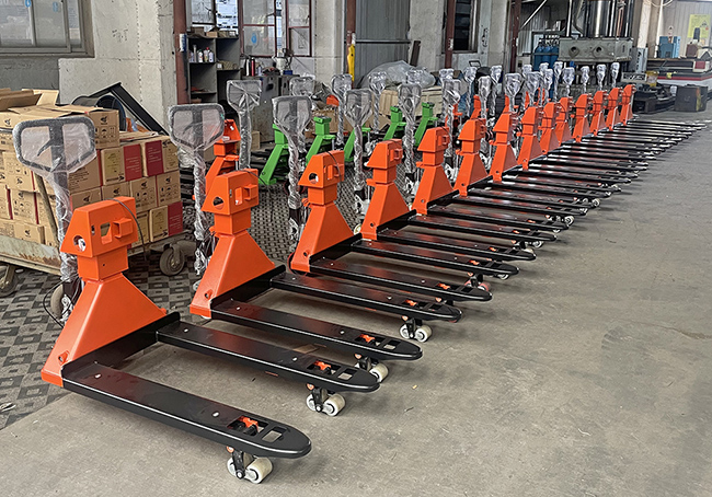 Industrial Digital Manual Hydraulic Hand Pallet Jack With Weight Scale 2000kg