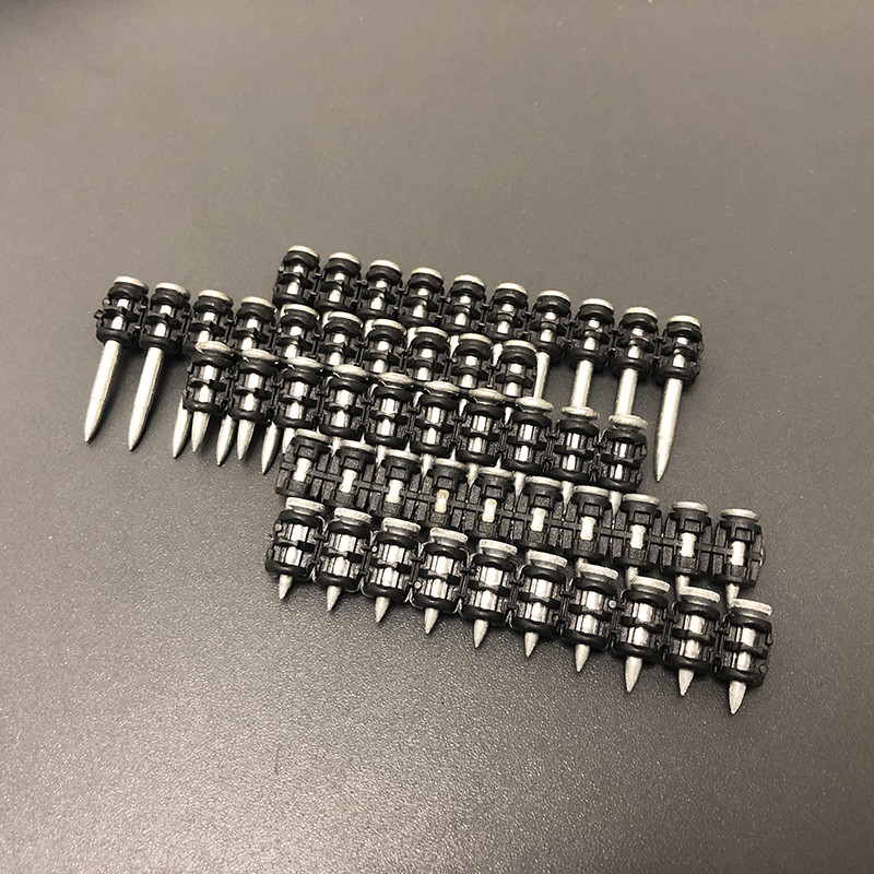 3.0x16mm Galvanised Collated Nails Step Shank DN Head Nail Pins For Concrete