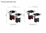 Energy Saving Recessed Wall Washer Downlight AC220-240V Bridgluxe Chip