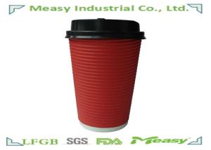 China 12Oz Horizontal Wall Corrugated Paper Cup for Hot Beverage Water wholesale