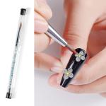 Glitter Handle Nail Art Brush Size 5-7 Kolinsky Acrylic Liquid Nail Art Tools
