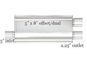 China Straight Through Performance 409 Stainless Steel Exhaust Muffler wholesale
