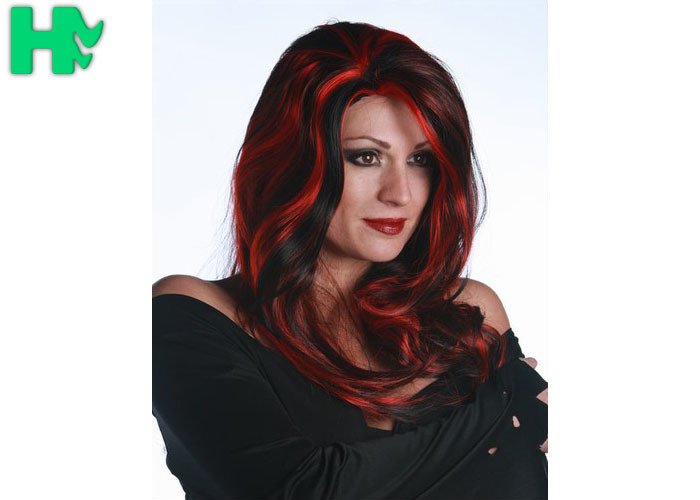Layered Black Synthetic Wig For Women High Temperature Fiber Wigs