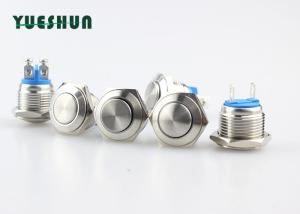 China 16mm Normal Closed Momentary Push Button Stainless Steel / Nickel Plated Brass Material wholesale