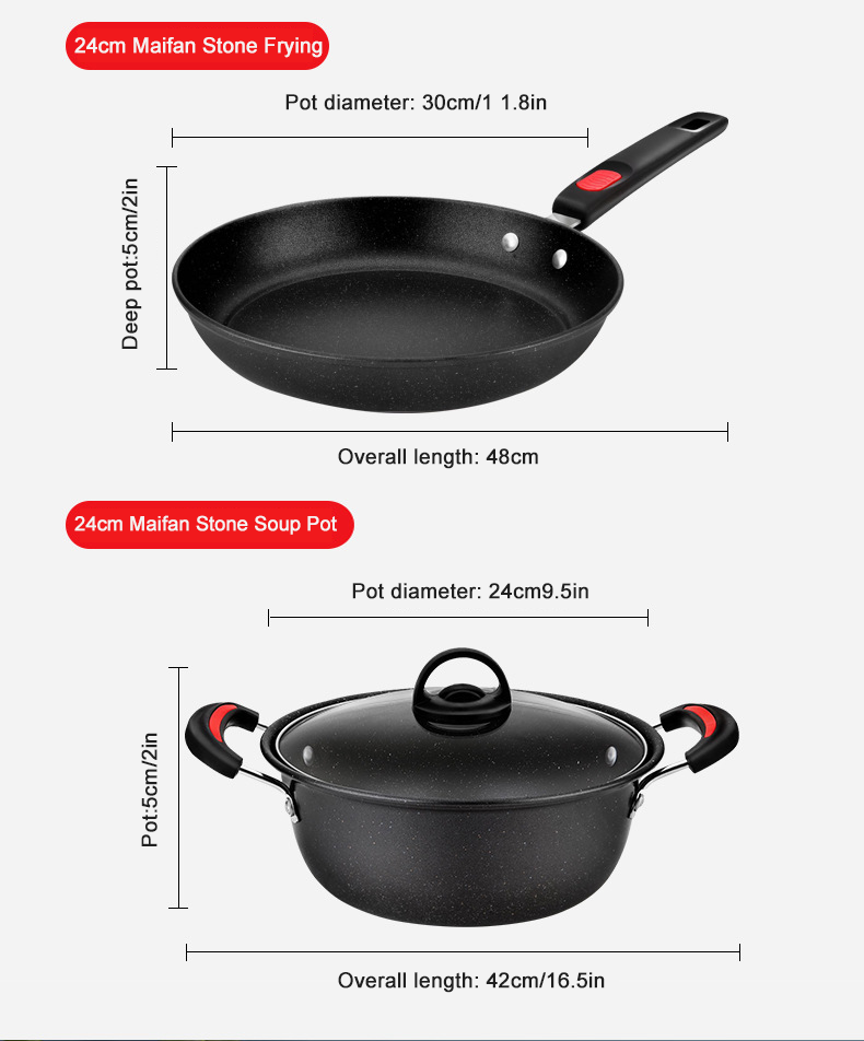 Home Medical Stone Non Stick Cooking Pot Set Kitchen Pots And Pans Cookware Sets