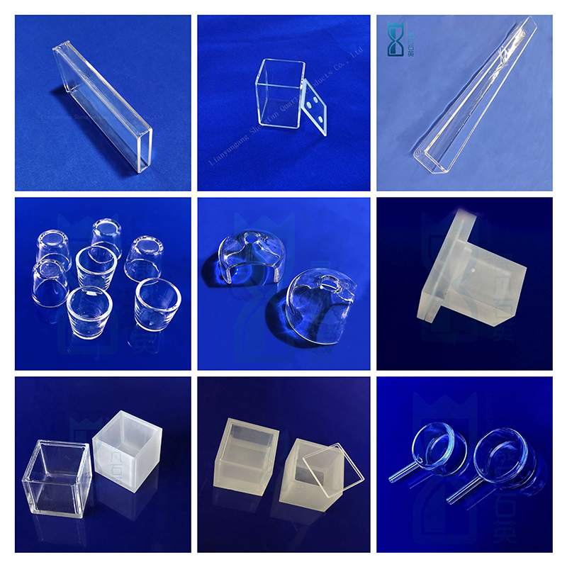 Quartz Glass Square Tank For Laboratory Use In Corrosion Resistant Measuring Fluids