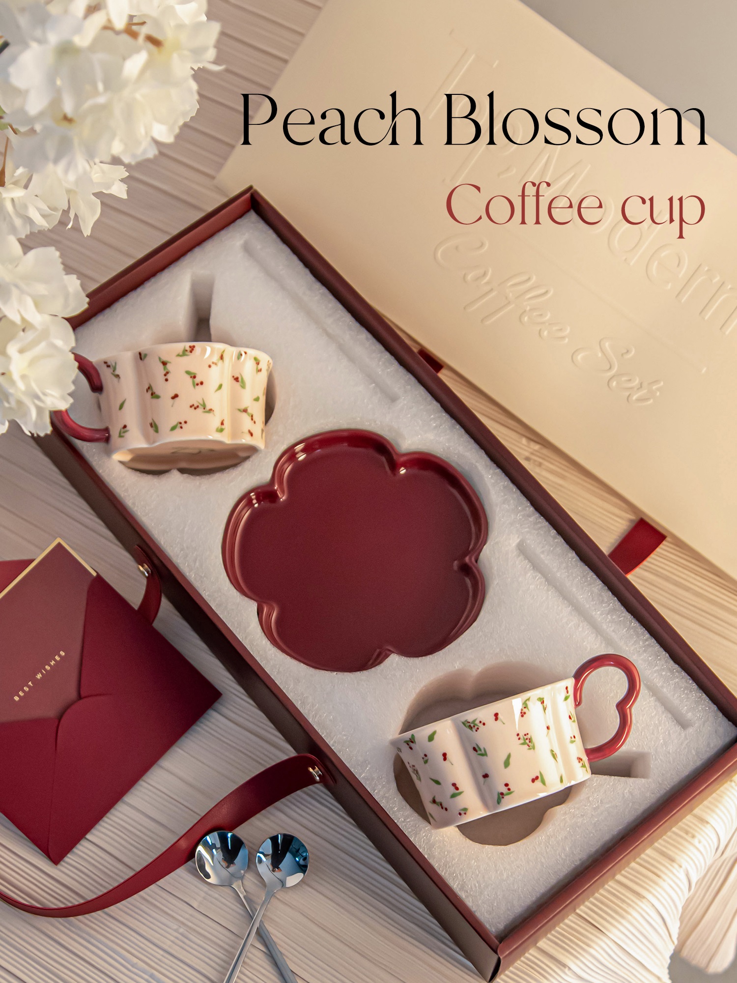 Vintage Afternoon Tea Flower Shaped Tea Cups And Saucers Cappuccino Mug Porcelain Set