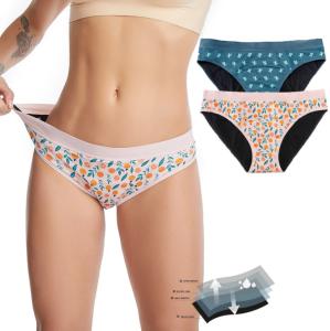 China Sustainable Period Panties For Teenagers Cotton Breathable High Absorbent 4 Layers wholesale