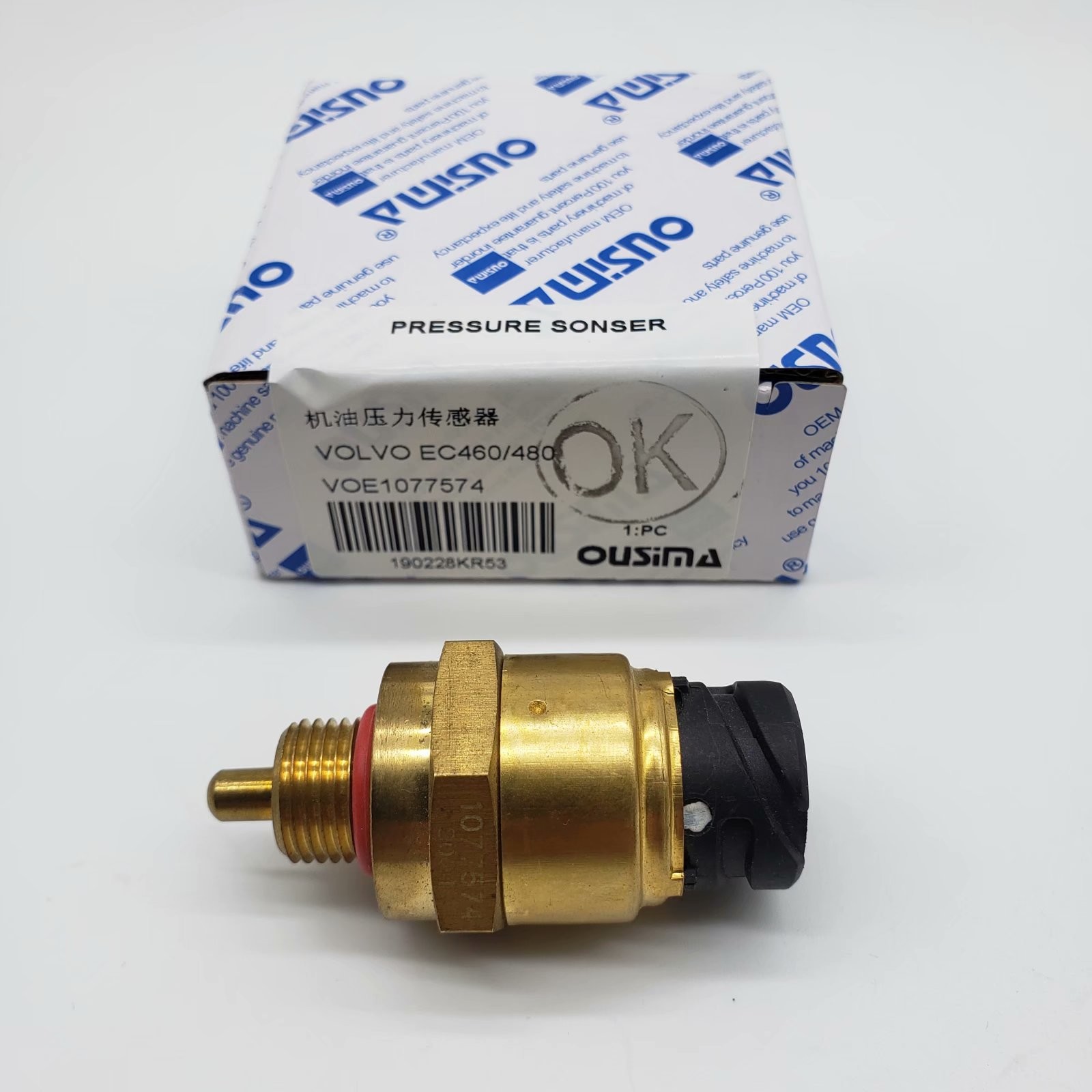 OUSIMA VOE1077574 Heating Oil Pressure Sensor for EC460 EC480 E360B E460B Excavator Part