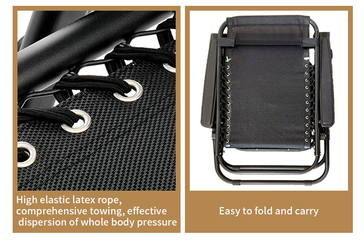 Steel Tube Textilene Sun Lounger Water Repellent For Seaside