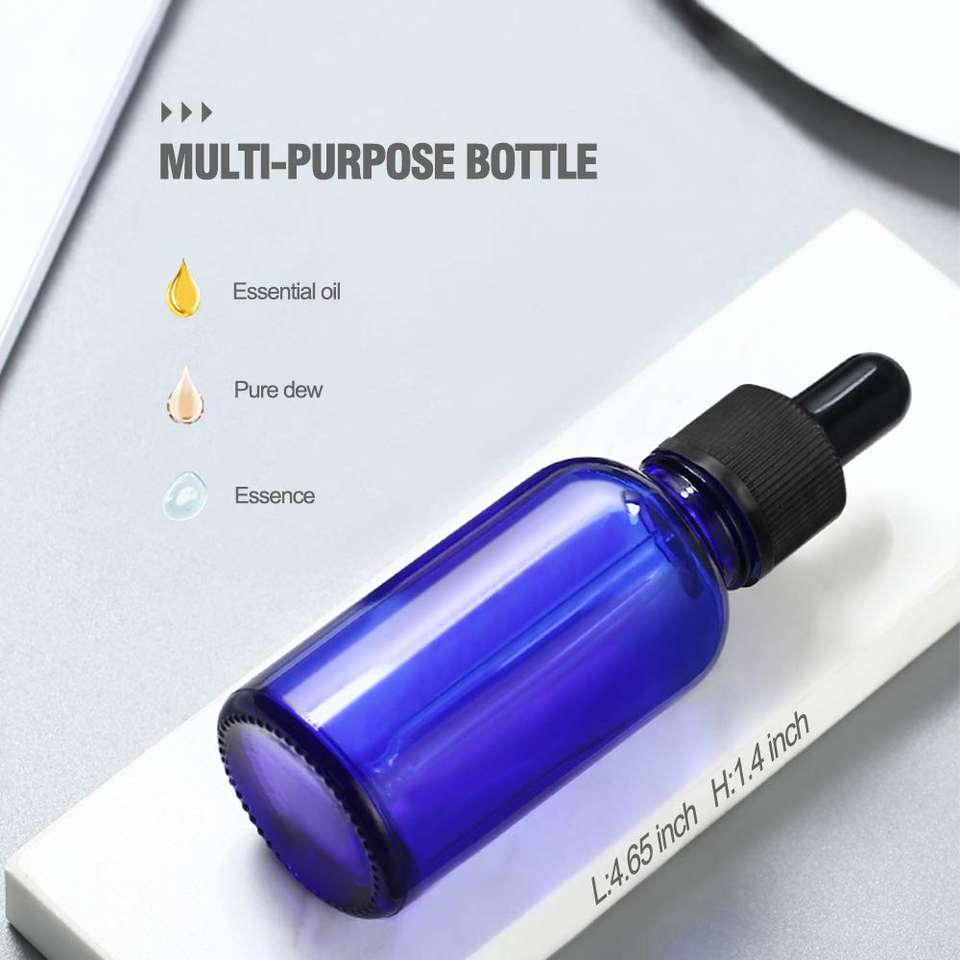 Eco Friendly 30ml Glass Boston Bottles Purple With Screw Caps