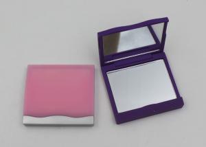 China Personalized Two Way Glass Travel Makeup Mirrors For Girls / Women 6.8x6.3x1.2cm wholesale